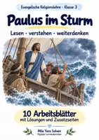 Vorschau - Arbeitsblätter - Paulus im Sturm | Religion Klasse 3 Arbeitsblätter | Evangelische Religionslehre | 10 Arbeitsblätter als PDF - Deckblatt