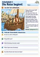 Vorschau - Arbeitsblätter - Paulus im Sturm | Religion Klasse 3 Arbeitsblätter | Evangelische Religionslehre | 10 Arbeitsblätter als PDF - Seite 1