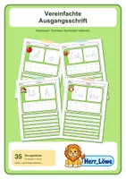 Vorschau - Arbeitsblätter - Vereinfachte Ausgangsschrift (VA) – Schreibschrift lernen | 35 Arbeitsblätter zum Nachspuren und Schreiben | Klasse 1–2 - Deckblatt