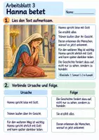 Vorschau - Arbeitsblätter - Hanna betet und dankt | Religion Klasse 3 Arbeitsblätter | Evangelische Religionslehre | 10 Arbeitsblätter als PDF - Seite 3
