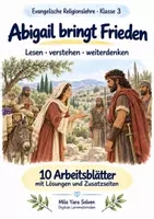 Vorschau - Arbeitsblätter - Abigail bringt Frieden | Religion Klasse 3 Arbeitsblätter | Evangelische Religionslehre | 10 Arbeitsblätter als PDF - Deckblatt
