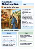 Vorschau - Arbeitsblätter - Abigail bringt Frieden | Religion Klasse 3 Arbeitsblätter | Evangelische Religionslehre | 10 Arbeitsblätter als PDF - Seite 3