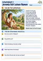 Vorschau - Arbeitsblätter - Jeremia bekommt Mut | Religion Klasse 3 Arbeitsblätter | Evangelische Religionslehre | 10 Arbeitsblätter als PDF - Seite 1