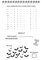 anteprima - Esercizi - Halloween matematica per la 2ª Primaria - Pagina 1