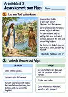 Vorschau - Arbeitsblätter - Jesus wird getauft | Religion Klasse 3 Arbeitsblätter | Evangelische Religionslehre | 10 Arbeitsblätter als PDF - Seite 3