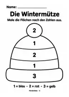 Vorschau - Mal- und Bastelvorlagen - Winter – Malen nach Zahlen Bold and easy | 12 einfache Ausmalbilder | Zahlen & Farben zuordnen - Seite 2