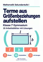 Vorschau - Arbeitsblätter - Terme aus Größenbeziehungen aufstellen - Deckblatt