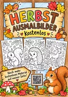 Vorschau - Mal- und Bastelvorlagen - Herbst Ausmalbild - auch weitere kostenlose Bilder - Deckblatt