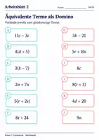 Vorschau - Arbeitsblätter - Äquivalente Terme als Domino - Seite 2