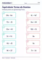 Vorschau - Arbeitsblätter - Äquivalente Terme als Domino - Seite 3