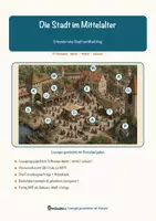 Vorschau - Arbeitsblätter - Die Stadt im Mittelalter – Lesespurgeschichte mit Rätselaufgaben (Klasse 6) - Seite 1