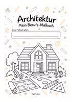 Vorschau - Mal- und Bastelvorlagen - Malbuch - Architekt Berufe kennenlernen - Deckblatt