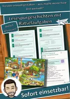 Vorschau - Arbeitsblätter - Freizeit sinnvoll gestalten – was macht meine freie Zeit wertvoll? – Lesespurgeschichte mit Rätselaufgaben (Klasse 6) - Deckblatt