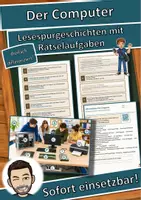 Vorschau - Arbeitsblätter - Der Computer – Lesespurgeschichte mit Rätselaufgaben (Klasse 7) - Deckblatt
