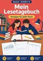 Vorschau - Arbeitsblätter - Lesetagebuch Klasse 5-6 – Vorlagen - Deckblatt