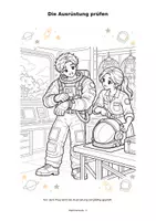 Vorschau - Mal- und Bastelvorlagen - Malbuch - Astronaut Berufe kennenlernen - Seite 2