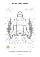 Vorschau - Mal- und Bastelvorlagen - Malbuch - Astronaut Berufe kennenlernen - Seite 3