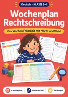 Vorschau - Arbeitsblätter - Wochenplan Rechtschreibung Klasse 3-4 - Deckblatt