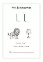 Vorschau - Arbeitsblätter - Buchstabenheft L Klasse 1 - Deckblatt