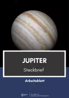 Vorschau - Arbeitsblätter - Steckbrief: Jupiter (Planet) inkl. Lösung - Deckblatt