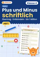 Vorschau - Arbeitsblätter - Mathe Klasse 1 bis 4 Bundle | Plus und Minus, Zehnerübergang, Rechenketten, schriftlich - Seite 1