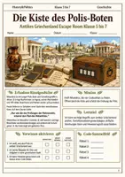 Vorschau - Spiele - Antikes Griechenland Escape Room Klasse 5 bis 7 Die Kiste des Polis-Boten - Deckblatt