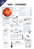 Vorschau - Arbeitsblätter - Steckbrief: Mars (Planet) inkl. Lösung - Seite 2