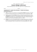 Vorschau - Klassenarbeiten - Klausur Zellatmung: Beriberi & Arsen | Biologie Q1 Grundkurs | mit Erwartungshorizont - Seite 1