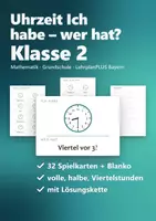 Vorschau - Spiele - Uhrzeit Kartenspiel Ich habe – wer hat? Volle, halbe und Viertelstunden | 32 Karten - Deckblatt
