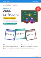 Vorschau - Test - Zahlzerlegung bis 10 – Mathe Lernkarten Kl. 1 - Seite 1