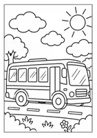 Vorschau - Mal- und Bastelvorlagen - Fahrzeuge – 15 Ausmalbilder für Kinder | leicht & detailliert | Auto, Traktor, Zug & Co. - Seite 2