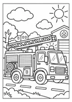 Vorschau - Mal- und Bastelvorlagen - Fahrzeuge – 15 Ausmalbilder für Kinder | leicht & detailliert | Auto, Traktor, Zug & Co. - Seite 3