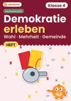 Vorschau - Arbeitsblätter - Demokratie Klasse 4 | Wahlen in Klasse und Gemeinde Übungsheft | mit Lösungen - Deckblatt