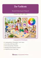 Vorschau - Mal- und Bastelvorlagen - Der Farbkreis – Lesespurgeschichte mit Rätselaufgaben (Klasse 5) - Seite 1