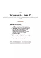 Vorschau - Arbeitsblätter - Kurzgeschichten Klasse 8/9 – 5 Texte, Analyse, Klassenarbeiten mit Lösungen - Seite 1
