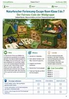 Vorschau - Spiele - Naturforscher Feriencamp Escape Room Klasse 5 bis 7 Fairness und Verantwortung - Deckblatt