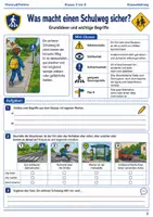 Vorschau - Arbeitsblätter - Sicherer Schulweg Arbeitsheft Klasse 5 bis 6 Schulstart Gefahren erkennen und Wege planen - Seite 1
