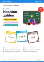 Vorschau - Test - Nachbarzahlen – Mathe Lernkarten Kl. 1–3 - Seite 1