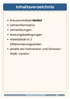 Vorschau - Spiele - Freebie Kreuzworträtsel Herbst - Seite 1