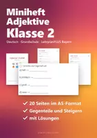 Vorschau - Arbeitsblätter - Miniheft Adjektive Klasse 2 – Wiewörter, Gegenteile, Steigern, genau beschreiben | 20 Seiten A5 - Seite 1