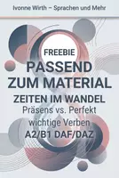 Vorschau - Merkblätter - DAF/DAZ: FREEBIE: Wichtige Verben A2/B1 (DaF/DaZ) – Passend zu „Zeiten im Wandel“ - Deckblatt