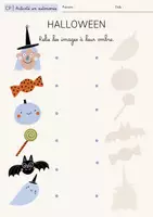 Aperçu - Feuilles d'exercices - Halloween – Apparier les ombres | GS Maternelle - Page de couverture