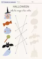Aperçu - Feuilles d'exercices - Halloween – Apparier les ombres | GS Maternelle - Page 1