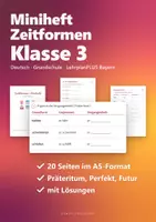 Vorschau - Arbeitsblätter - Miniheft Zeitformen Klasse 3 – Gegenwart, Vergangenheit, Perfekt mit hat oder ist, Zukunft | 20 Seiten A5 - Seite 1