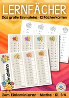 Vorschau - Aufgabenkarten - Lernfächer - Das große Einmaleins (Klasse 3-4) - Deckblatt