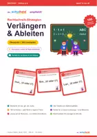 Vorschau - Test - Verlängern & Ableiten – Lernkarten Kl. 2–4 + Digital - Seite 1
