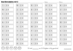 Vorschau - Arbeitsblätter - Das kleine Einmaleins - 40 Arbeitsblätter für regelmäßiges Üben (Klasse 2-3) - Seite 3