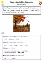 Aperçu - Feuilles d'exercices - Extrait Lectures d'automne - Page de couverture