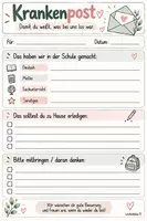 Vorschau - Arbeitsblätter - 💌 Krankenpost - kleines Freebie für den Schulalltag - Seite 2