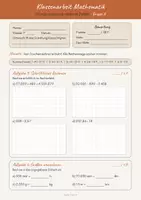 Vorschau - Klassenarbeiten - Klassenarbeit Rationale Zahlen 7, Gruppe A,B und Lösungen - Seite 1
